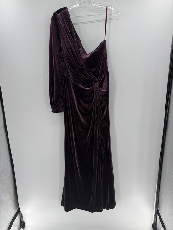 Revelry Women's Aurora Velvet One Shoulder Dress - Purple - 18 - Picture 2 of 11